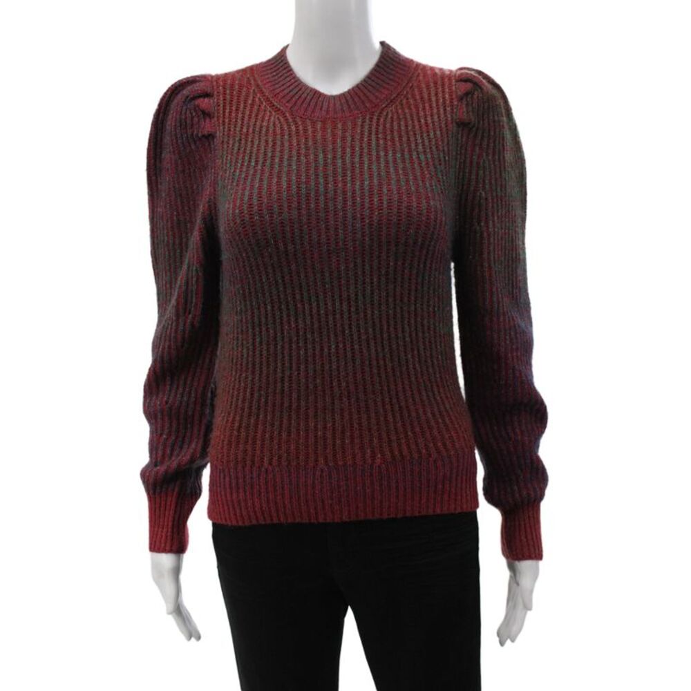 Another Love Women Pullover Crew Neck Long Sleeve Acrylic Multicolor Size XS